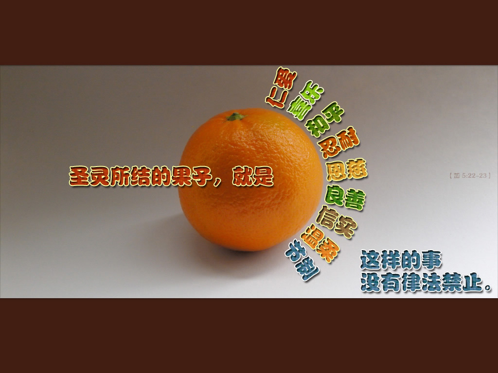 中文经文图片－圣灵果子